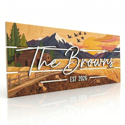Mountain Cabin Sign (Mountain Cabin Sunset / Standard)