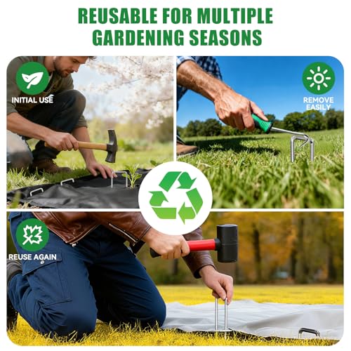 Landscape Staples Galvanized Garden Stakes (8 INCH)