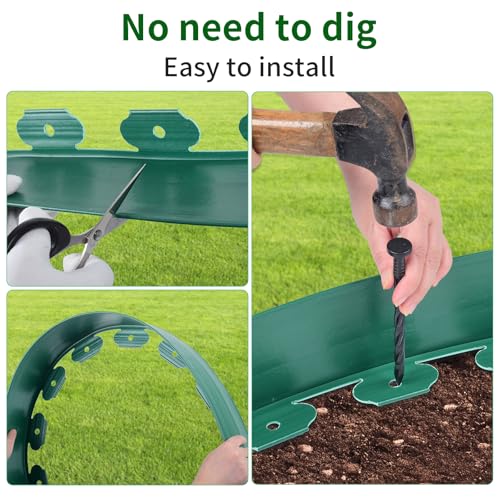 Landscape Edging 4in Garden Edging Borders No Dig 50ft (50 Foot)