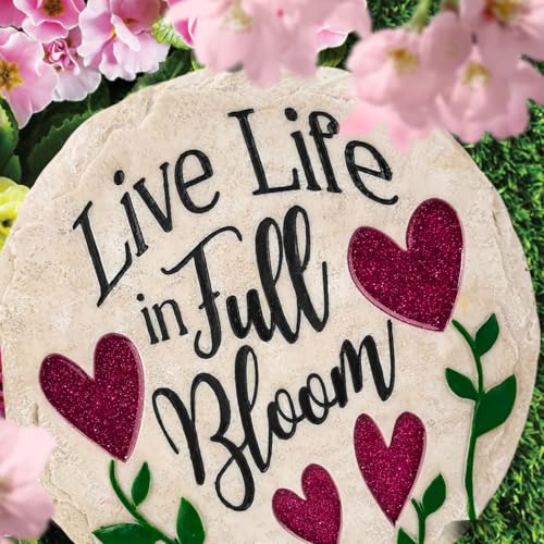 Garden Décor Life in Full Bloom Stepping Stone (Live Life)