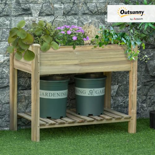 36" x 20" x 30" Raised Garden Bed Elevated Planter Box with Legs (Natural Wood / 35.75" x 20" x 30")