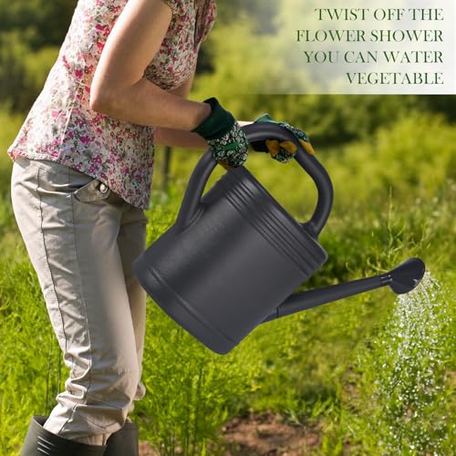 2 Gallon Watering Can for Indoor Plants (Gray / 2 Gallon)
