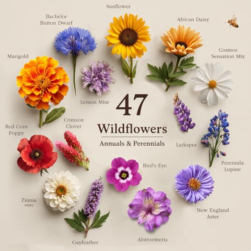 Non GMO Wildflower Seeds for Pollinators Bees Butterflies