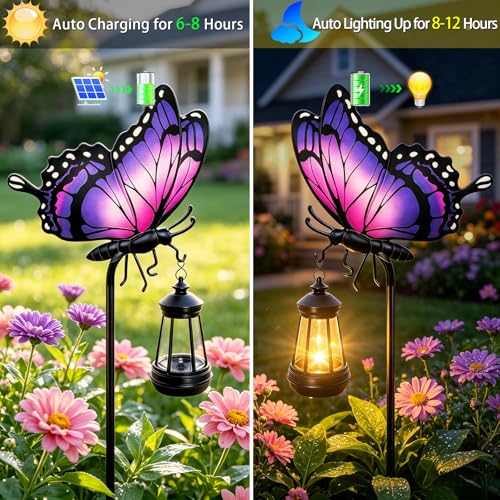 Butterfly Solar Garden Lights Outdoor Waterproof