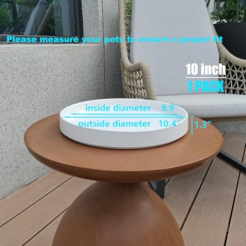 Plant Pot Saucer (10in(1 Pack) / Frosted White)