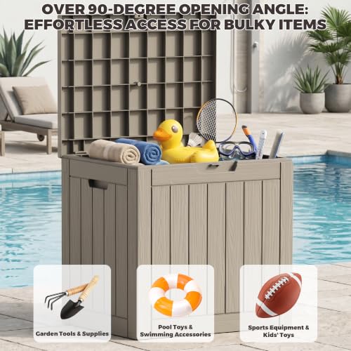 Outdoor Storage Box (Grey / 35 Gallon 3.1 M)