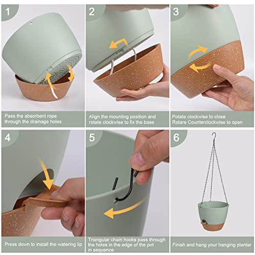 Hanging Planters for Indoor Outdoor Plants (2 Count)