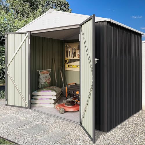 6x4FT Outdoor Storage Shed (6x4 / Gray)