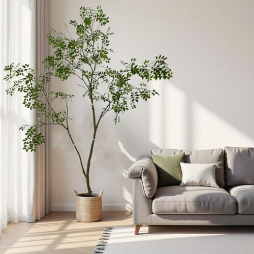 Artificial Elm Tree Faux Elm Tree 9ft Tall Fake Plant in Pot Fake Silk Tree Faux Plants Indoor (9ft)