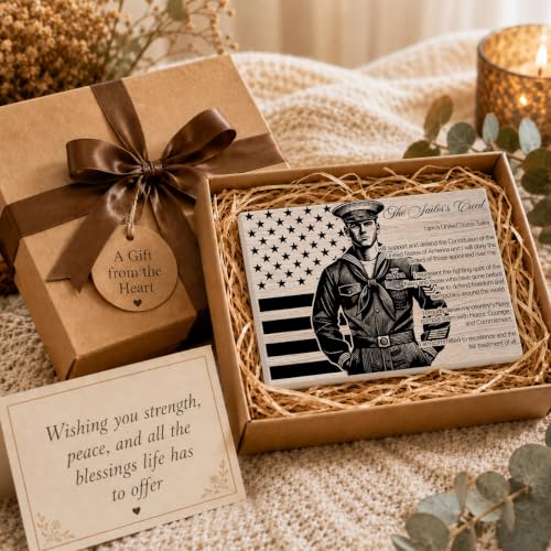 Sailor's Creed Wooden Plaque for Home Office Book Shelf Table Decor (Multicolor 1747 / Wooden sign with iron frame（5.5 x 7.9 inches）)