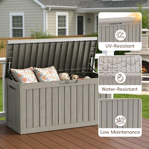 Outdoor Storage Box (Grey / 90 Gallon)