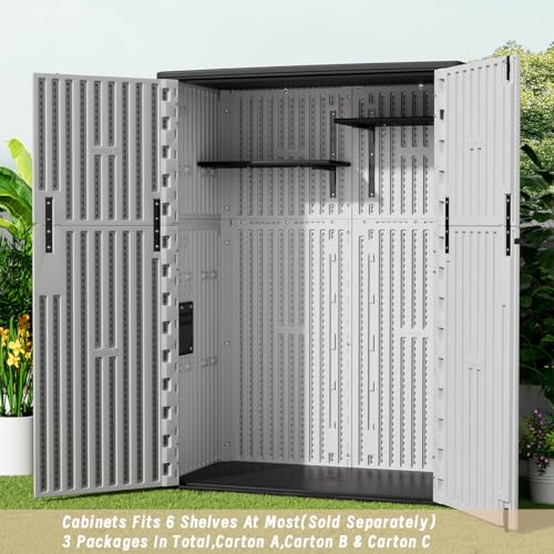 Outdoor Vertical Storage Shed (Gray / 57 Cu.ft)