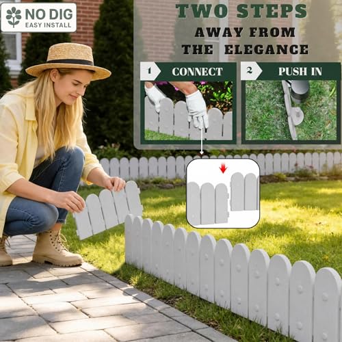 Garden Border Plastic Edging (Gray / 10ft.)