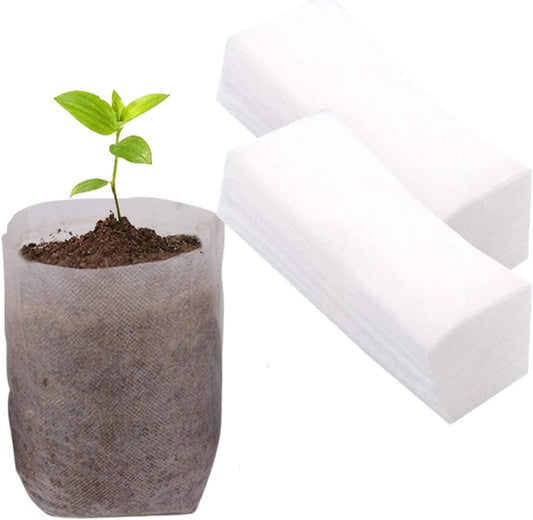 gardtree Plant Nursery Bags 6.3" x 7" 400PCS, Non-Woven Plant Grow Bags Fabric Seedling Starter Pots for Vegetable Flower Fruit Saplings Tree, Home Garden Supply