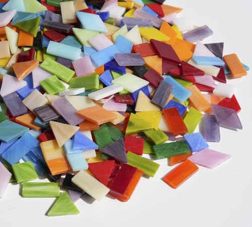 Large Glass Tiles for Mosaic Crafts (20.8 Ounce)