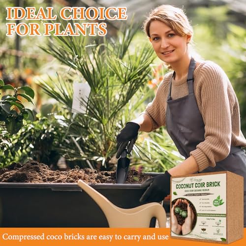 10LBS Coco Coir Brick for Plants (1 Pack (10 lb))