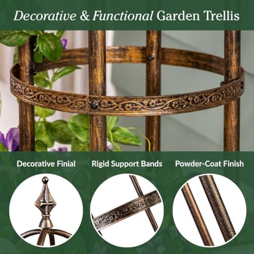 Metal Garden Obelisk (Antique Copper)