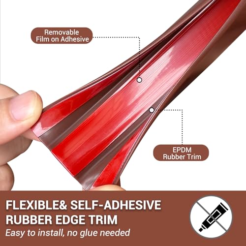 Slimline Cabinet Door Edge Protector (Fit 3/4" - L10' / Brown)