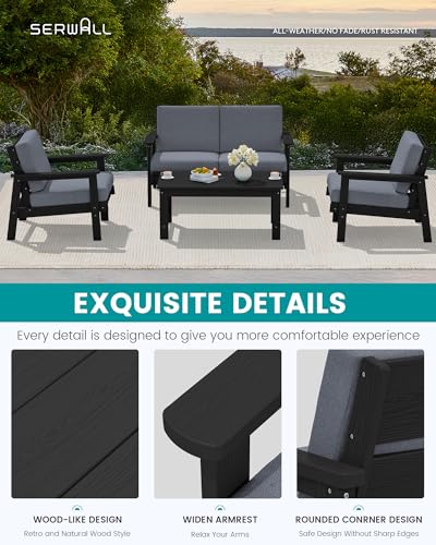 Outdoor Loveseat with Coffee Table