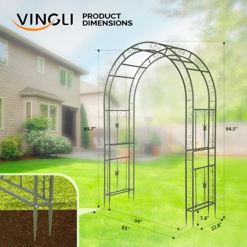 Garden Arbor Arch Archway for Wedding Ceremony Party (Olive Green / 7.9 FT)