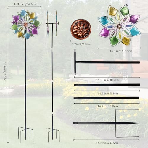 14”Outdoor Wind Spinner (13-Colorful)