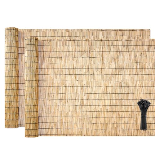 Natural Reed Fencing (Natural Wood Tone / 4ft x 16.4ft x2pack)
