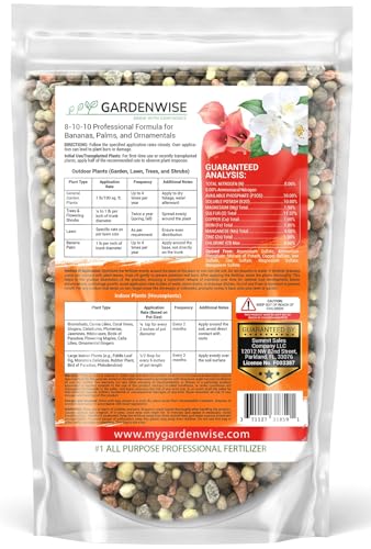 Elite 8-10-10 Professional Fertilizer for Banana, Flowering, and Fruit Trees, Ornamentals - Boosts Flowering & Fruiting - for Indoor & Outdoor Plants (1 Quart) (32 Ounce)