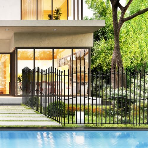 No Dig Garden Fence 40" H x 22.5'L with Gate Decorative Yard Dog Panels (40 in(H) X 22.5 ft(L))