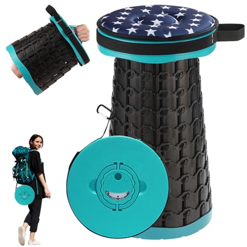 18 in Collapsible Stool with Cushion (Lake Green)