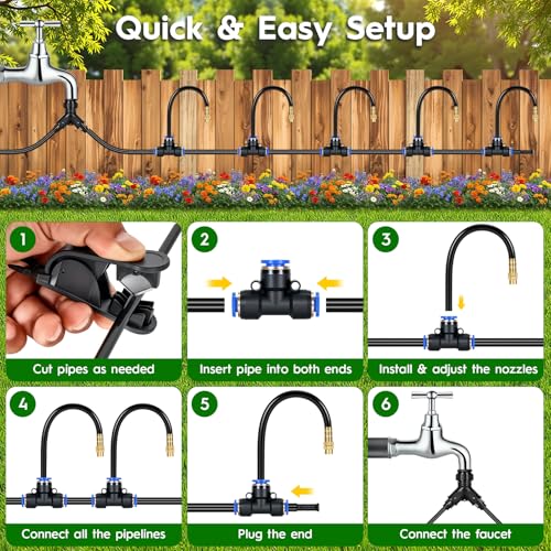100FT 360° Adjustable Drip Irrigation System (100 FT)