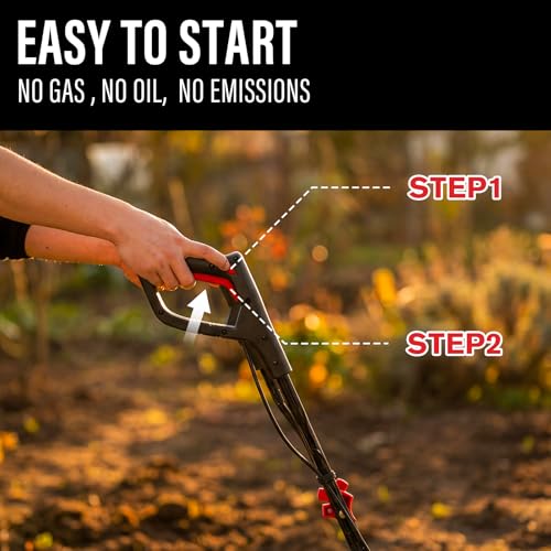 40V 12 Inch Cordless Garden Tiller Cultivator (12 inch)