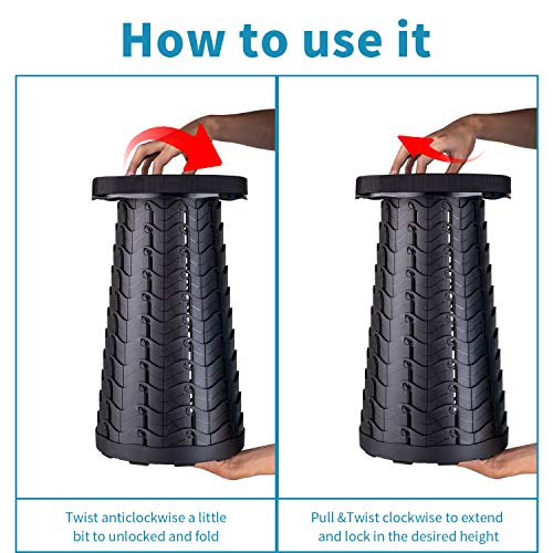 2 Pack Collapsible Stool (Black)