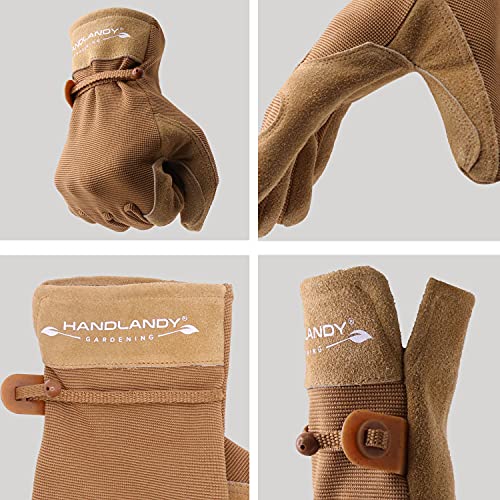 HLDD Womens Leather Work Gloves (2 Count)