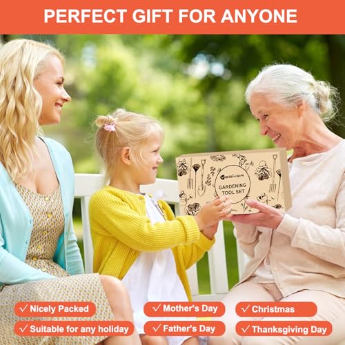 Gardening Tools 9 (9PCS Black Orange)