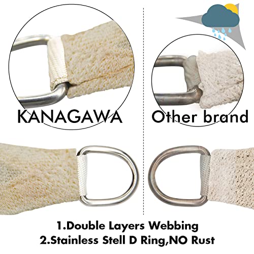 14'X24' Sun Shade Sail Cream Curved Rectangle Customizable