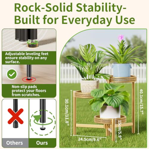 Metal Plant Stand Indoor Outdoor (GoldWave / 3-tiers)