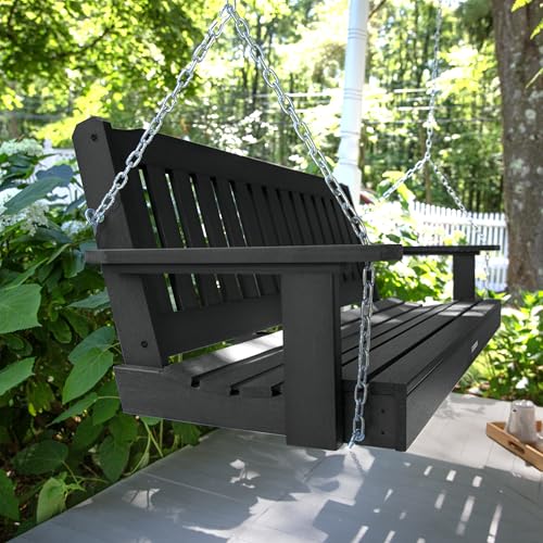 AD-PORL1-BKE Lehigh Porch Swing, 5 Feet, Black (Black)