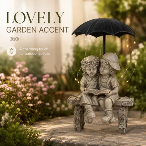Solar Angel Statue Garden Decor (Darkgray)