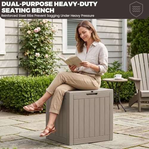 Outdoor Storage Box (Grey / 35 Gallon 3.1 M)