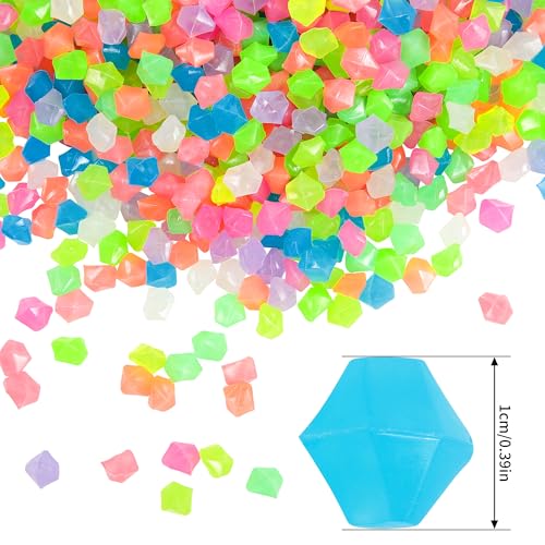 750 PCS Diamond Glow Rocks Mixed Color Luminous Stones Aquarium Fish Tank (750 Count)