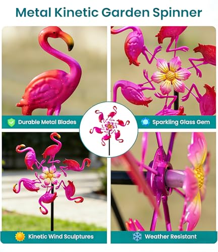 44" Flamingo Garden Wind Spinners (44" Flamingo)