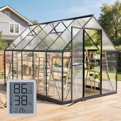 6x10FT Greenhouse with Hygrometer (6x10 FT with thermometers)