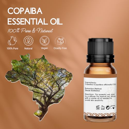 Copaiba Essential Oil (0.34 Fl Oz (Pack of 1))