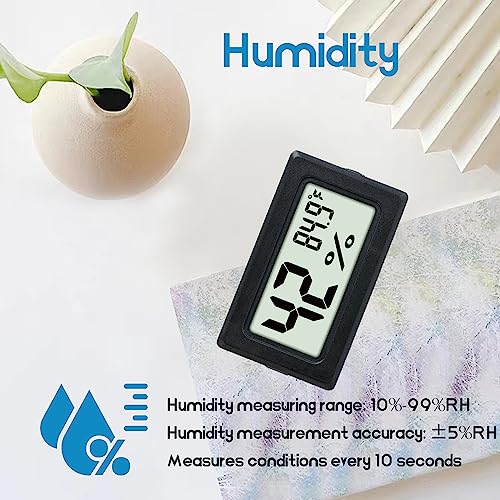 3 Pack Mini Hygrometer Thermometer Indoor Humidity Meter Digital