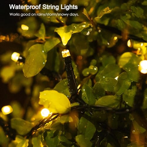 66FT Solar Outdoor String Lights Long 200 LED with USB Charging & Remote & Memory Solar Powered Christmas Tree Lights Waterproof for Outside Porch Tree Garden Patio Wedding