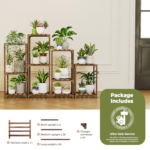 Plant Stands Indoor 4 Sets Plant Shelves Outdoor (4 Count)