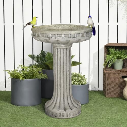24 Inch Height Outdoor Bird Bath