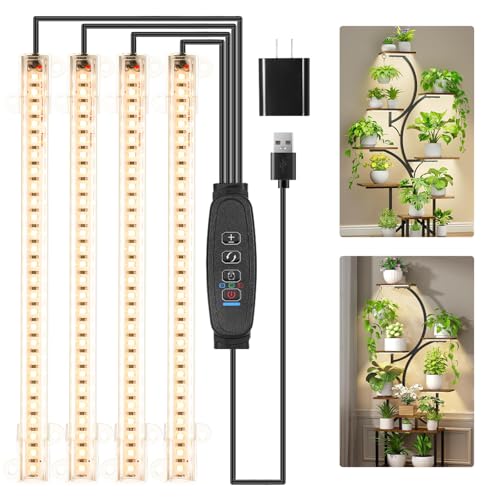 8.6 Inches LED Grow Light Strips (Warm / 8.6Inch 4 Head 1 Pack)