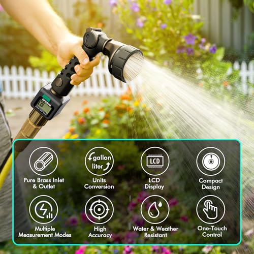 Water Flow Meter (Gray / 1 Pack)
