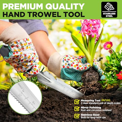 5-in-1 Hand Weeder Puller, Stainless Steel Garden Trowel
